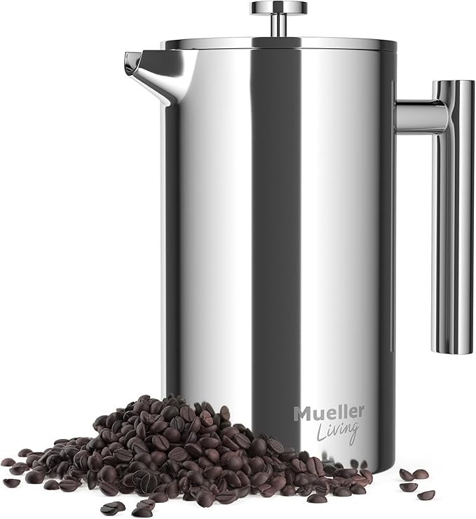 Mueller Stainless Steel French Press Coffee Maker 34oz