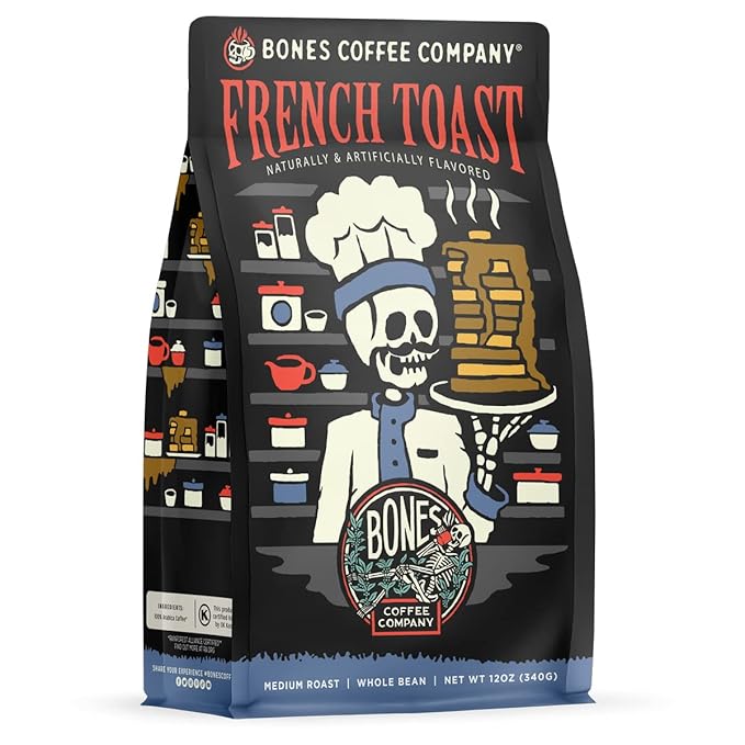 Bones Coffee French Toast Ground Coffee – Medium Roast