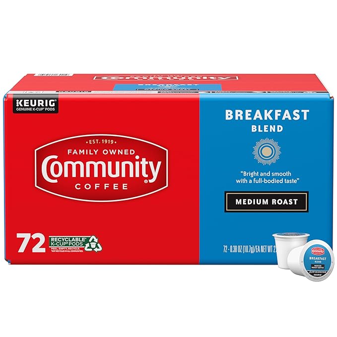 Community Coffee Breakfast Blend Pods – Medium Roast 72 Ct