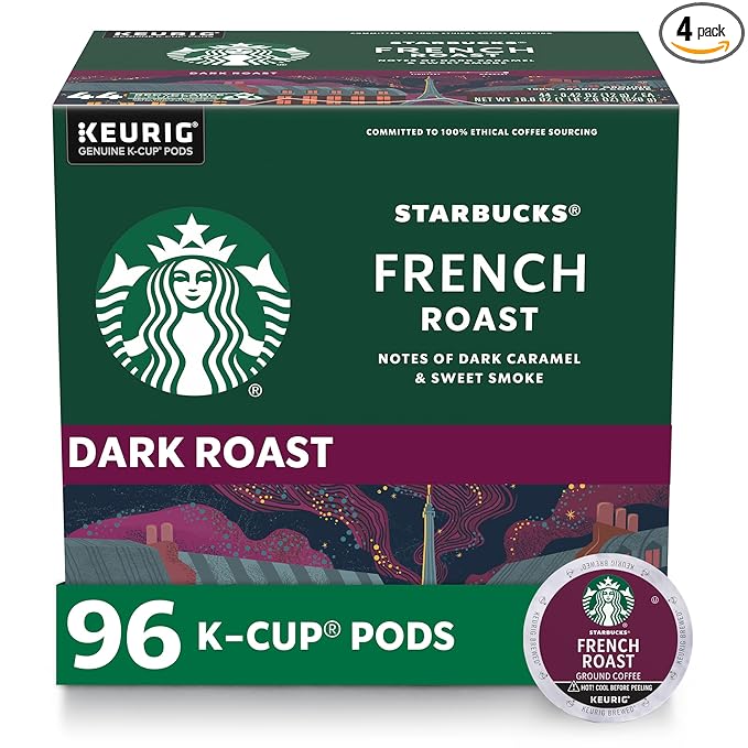 Starbucks French Roast Dark K-Cup Pods – 96 Count