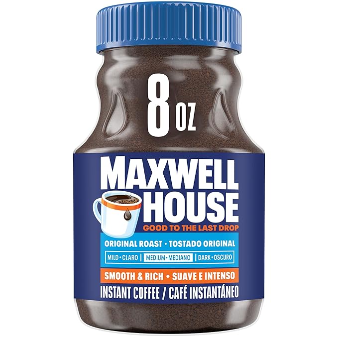 Maxwell House Original Roast Instant Coffee, 8 oz Jar