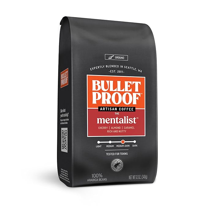 Bulletproof Mentalist Medium-Dark Roast Arabica Coffee 12oz