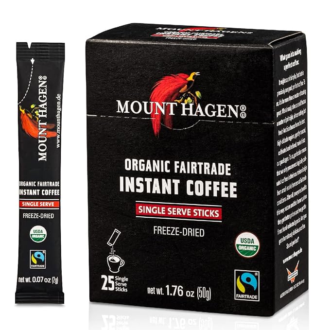 Mount Hagen Organic Instant Coffee Packets – Medium Roast