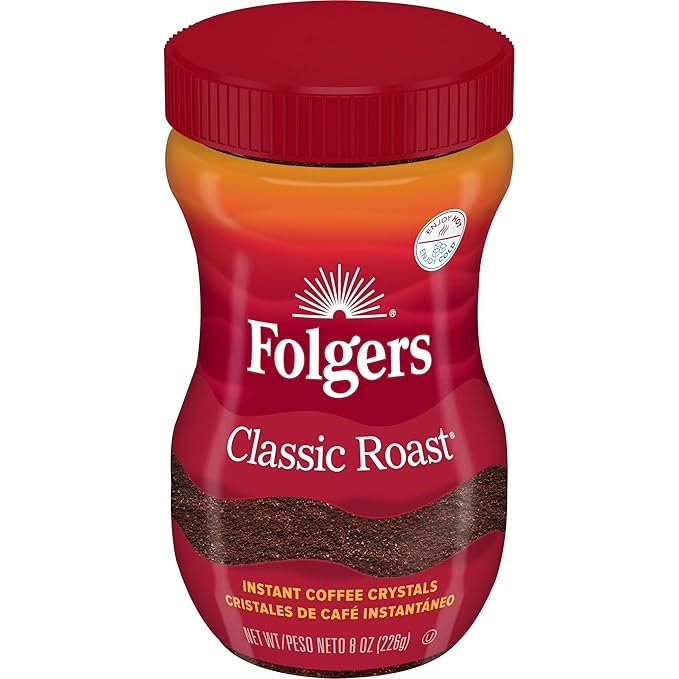 Folgers Classic Roast Instant Coffee, 8 Oz. Jar