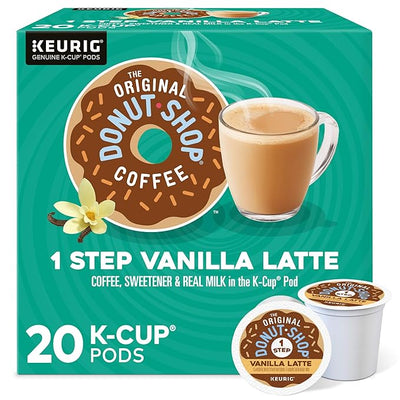 The Original Donut Shop Vanilla Latte K-Cups – 20 Pack